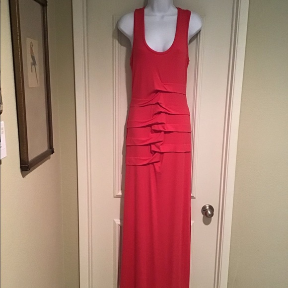 Nicole Miller Dresses & Skirts - Nicole Miller Maxi Dress Pink Orange Pull On small
